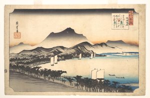 Clearing Weather at Awazu by Utagawa Hiroshige