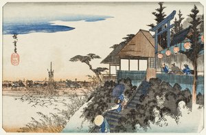 Eastern Slope at Kanda Myojin Shrine by Utagawa Hiroshige