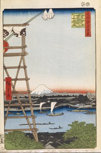 Ekoin Temple in Ryogoku and Moto-Yanagi Bridge One Hundred Famous Views of Edo