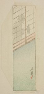 Envelope of Woman Behind Sliding Screens