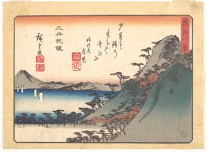 Evening Bell at Miidera Temple, from the series Eight Views of Ōmi by Utagawa Hiroshige