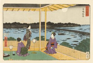 Evening Cool at Ryogoku by Utagawa Hiroshige