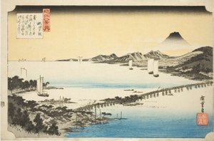 Evening Glow at Seta Bridge, from the series 