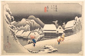 Evening Snow by Utagawa Hiroshige