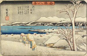 Evening Snow at Uchikawa, c. 1835-1836