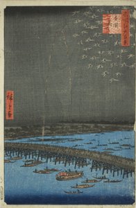 Fireworks at Ryogoku, from the series "One Hundred Famous Views of Edo" by Utagawa Hiroshige