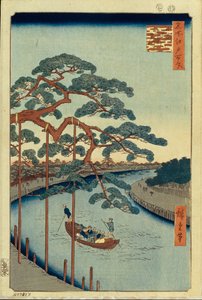 Five Pines and the Onagi Canal One Hundred Famous Views of Edo by Utagawa Hiroshige