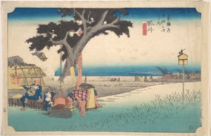 Fukuroi; The Teahouse by Utagawa Hiroshige