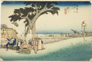 Fukuroi: Tea Stall, from the series Fifty-three Stations of the Tokaido, also known as the Hoeido Tokaido