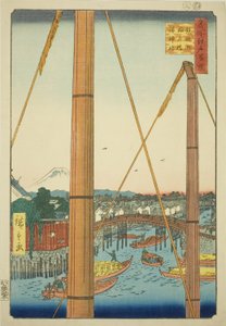 Inari Bridge and Minato Shrine, Teppozu, from the series 