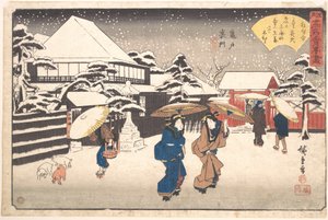 Kameido Uramon (Tama-ya) by Utagawa Hiroshige