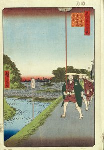 Kinokuni Hill and Distant View of Akasaka and the Tameike Pond One Hundred Famous Views of Edo by Utagawa Hiroshige