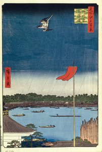 Komakata Hall and Azuma Bridge One Hundred Famous Views of Edo, 1856-1858 by Utagawa Hiroshige