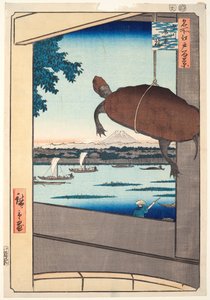 Mannen Bridge, Fukagawa, from the series "One Hundred Famous Views of Edo"