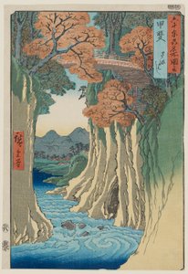 Monkey Bridge in Kai Province: Famous Views of 60-odd Provinces, No. 13