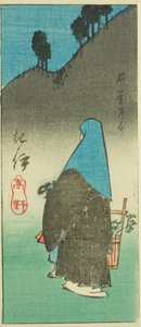 Mount Koya in Kii Province, section of sheet no. 16 from the series "Cutout Pictures of the Provinces" by Utagawa Hiroshige
