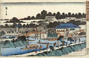 Myokendo Hall, Yanagishima by Utagawa Hiroshige