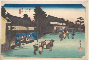 Narumi, Famous Arimatsu Shibori by Utagawa Hiroshige