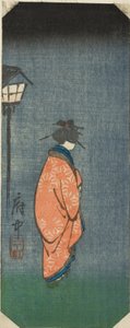 Nichomachi in Fuchu, from the series "Pictures of the Fifty-three Stations of the Tokaido" by Utagawa Hiroshige