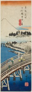 Nihon Bridge Seen in the Snow, from the Series 