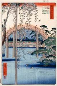 No. 57, Grounds of Kameido Tenjin Shrine (from One Hundred Famous Views of Edo) by Utagawa Hiroshige