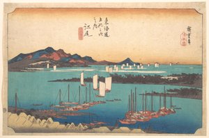 Panorama of Miwo Pine Wood from Ejiri by Utagawa Hiroshige