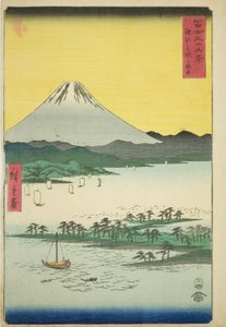 Pine Beach at Miho in Suruga Province, from the series 