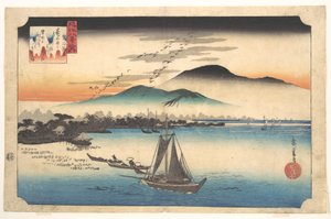 Returning Geese at Katada by Utagawa Hiroshige