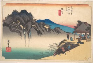 Saka-no-shita, Fude-sute Mine by Utagawa Hiroshige