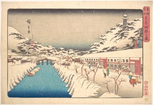Shiba, Snow at Akabane by Utagawa Hiroshige