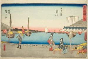 Shinagawa: Teahouses at Samegafuchi—No. 2, from the series 