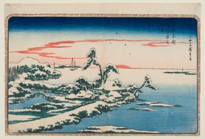 Snow on New Year’s Day at Susaki, from the series “Famous Places in the Eastern Capital” by Utagawa Hiroshige