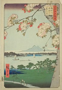 Suijin Shrine and Massaki on the Sumida River, No.35 from the series "One Hundred Famous Views of Edo"