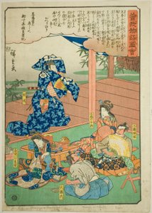 Sukenari (Soga no Juro) Dancing Before Suketsune, from the series "Illustrated Tale of the Soga Brothers"