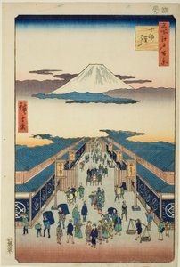 Surugacho, from the series One Hundred Famous Views of Edo by Utagawa Hiroshige