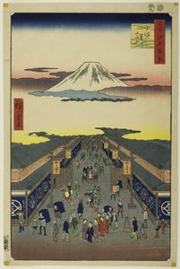 Surugacho, from the series "One Hundred Famous Views of Edo" by Utagawa Hiroshige