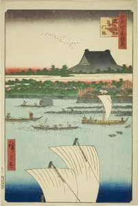 Teppozu and Tsukiji Honganji Temple, from the series 