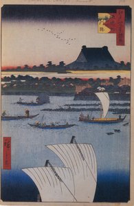 Teppozu and Tsukiji Monzeki Temple, One Hundred Famous Views of Edo