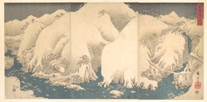 The Kiso Mountains in Snow by Utagawa Hiroshige