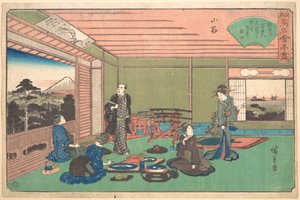 The Yaozen Restaurant, San’ya, from the Series A Collection of Famous Restaurants of Edo by Utagawa Hiroshige