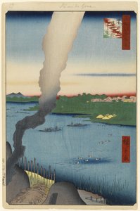 Tile Kilns and Hashiba Ferry, Sumida River, No.37 from One Hundred Famous Views of Edo by Utagawa Hiroshige
