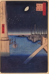 Tsukudajima and Eitai Bridge, One Hundred Famous Views of Edo by Utagawa Hiroshige