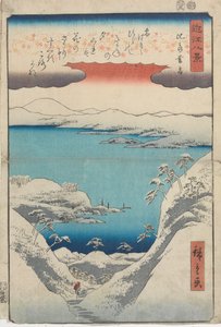 Twilight Snow at Hira by Utagawa Hiroshige
