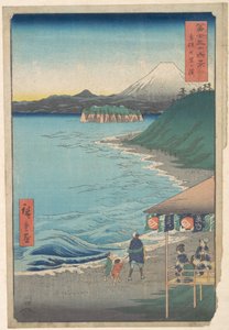 View of Mount Fuji from Seven-ri Beach, Province of Sagami, from the series Thirty-six Views of Mount Fuji by Utagawa Hiroshige