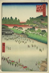Yatsukoji, Inside Sujikai Gate (Sujikai-uchi Yatsukoji), from the series “One Hundred Famous Views of Edo (Meisho Edo hyakkei)”