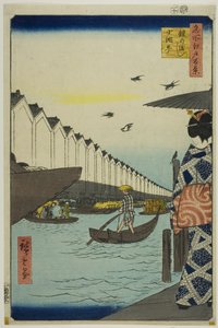 Yoroi Ferry, Koami-cho, from the series “One Hundred Famous Views of Edo” by Utagawa Hiroshige