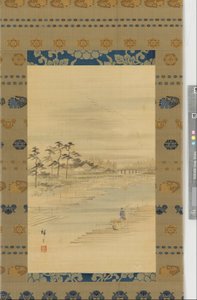 River-landscape: Lumber Yards and Rafts, mid 19th century by Utagawa Hiroshige II