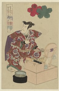 Man at His Dressing Table by Utagawa Kunisada (I) (attributed to)