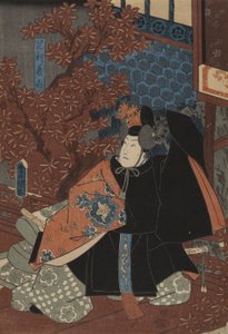 Ashikaga Yoshihisa in Higashiyama Sakura Soshi by Utagawa Kunisada