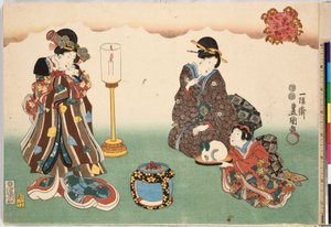 Evening Snow Bo-setsu, from the Series, Eight Figural Views Sugata Hakkei by Utagawa Kunisada